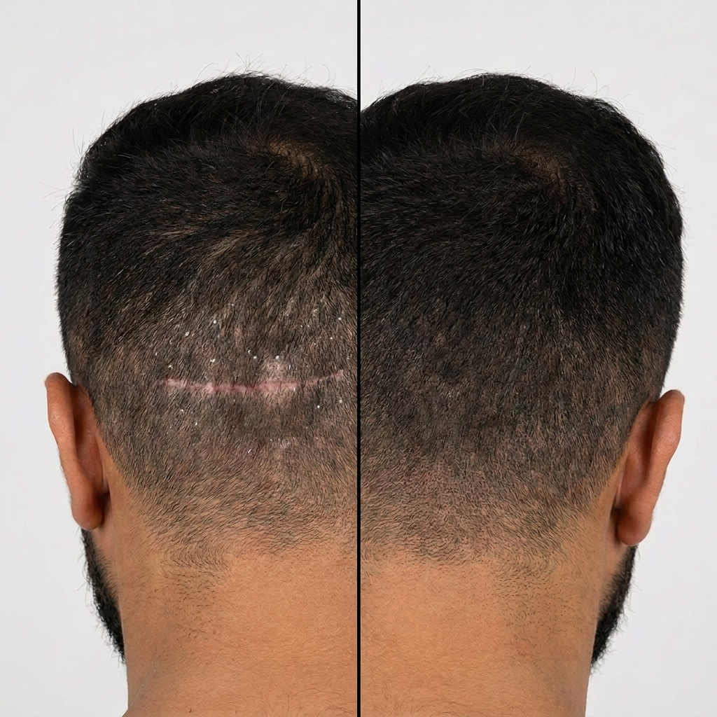Camuflagem de cicatriz de transplante — caso 4